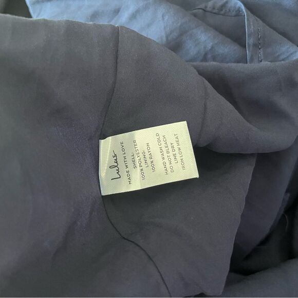 NEW Lulu's Navy Off-the-Shoulder Ruffled Maxi Dress Gown Size Large Party Glam - Picture 11 of 11